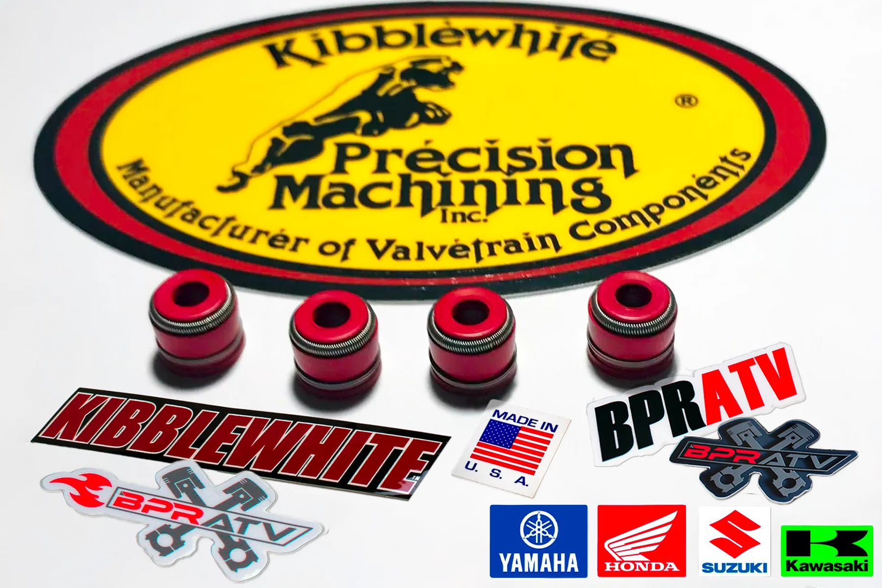 Honda TRX 400EX XR400 Kibblewhite Valve Spring Kit Bronze Valve Guides RED Seals - Image 10