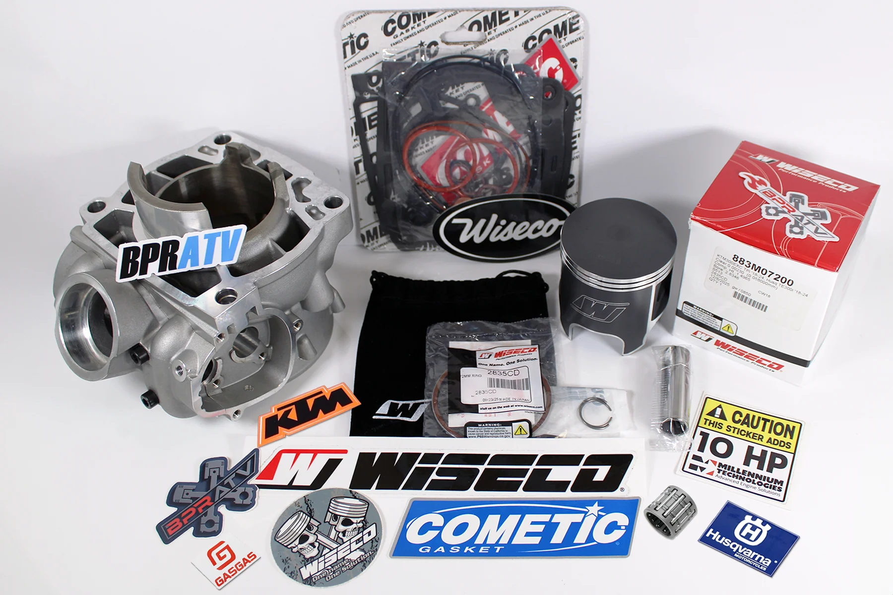 KTM 300 EXC XC TPI Husqvarna GasGas 300 72mm Top End Rebuild Kit Wiseco Piston!