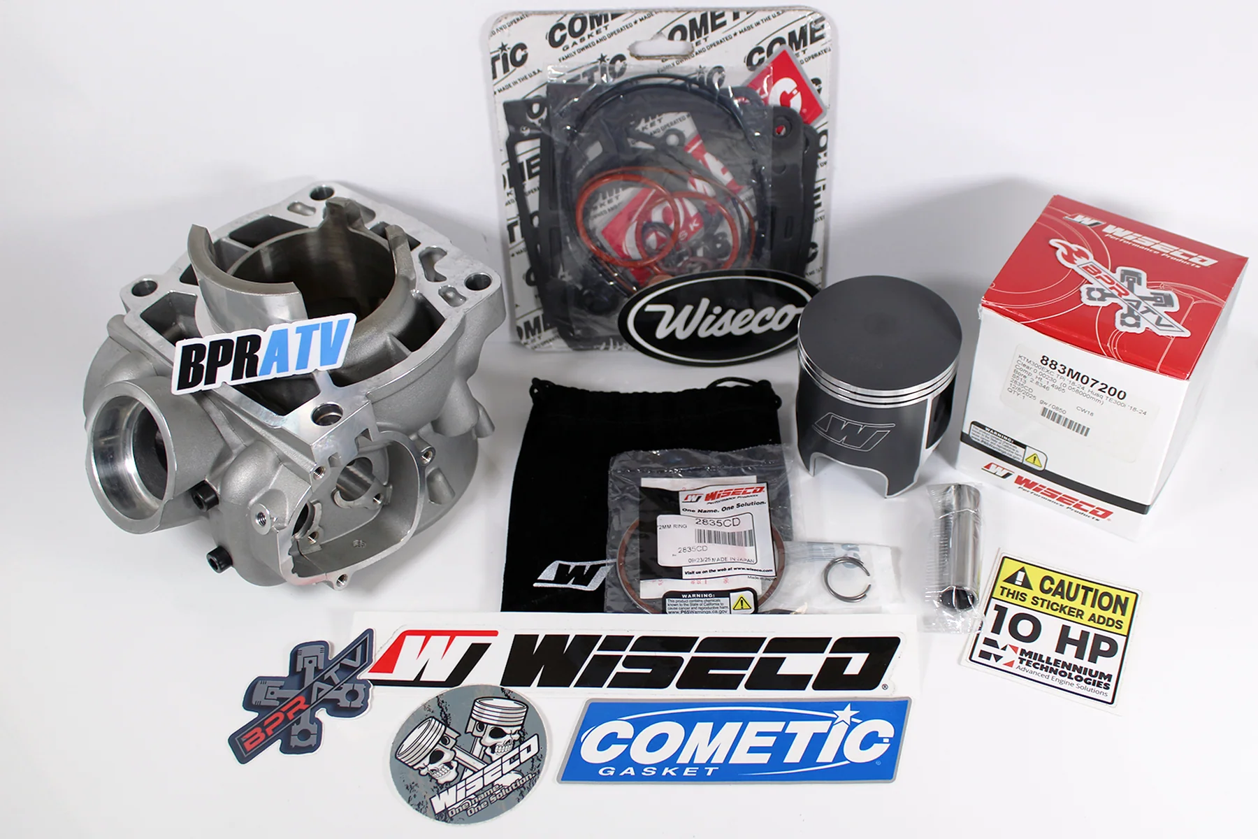 KTM 300 EXC XC TPI Husqvarna GasGas 300 72mm Top End Rebuild Kit Wiseco Piston! - Image 18