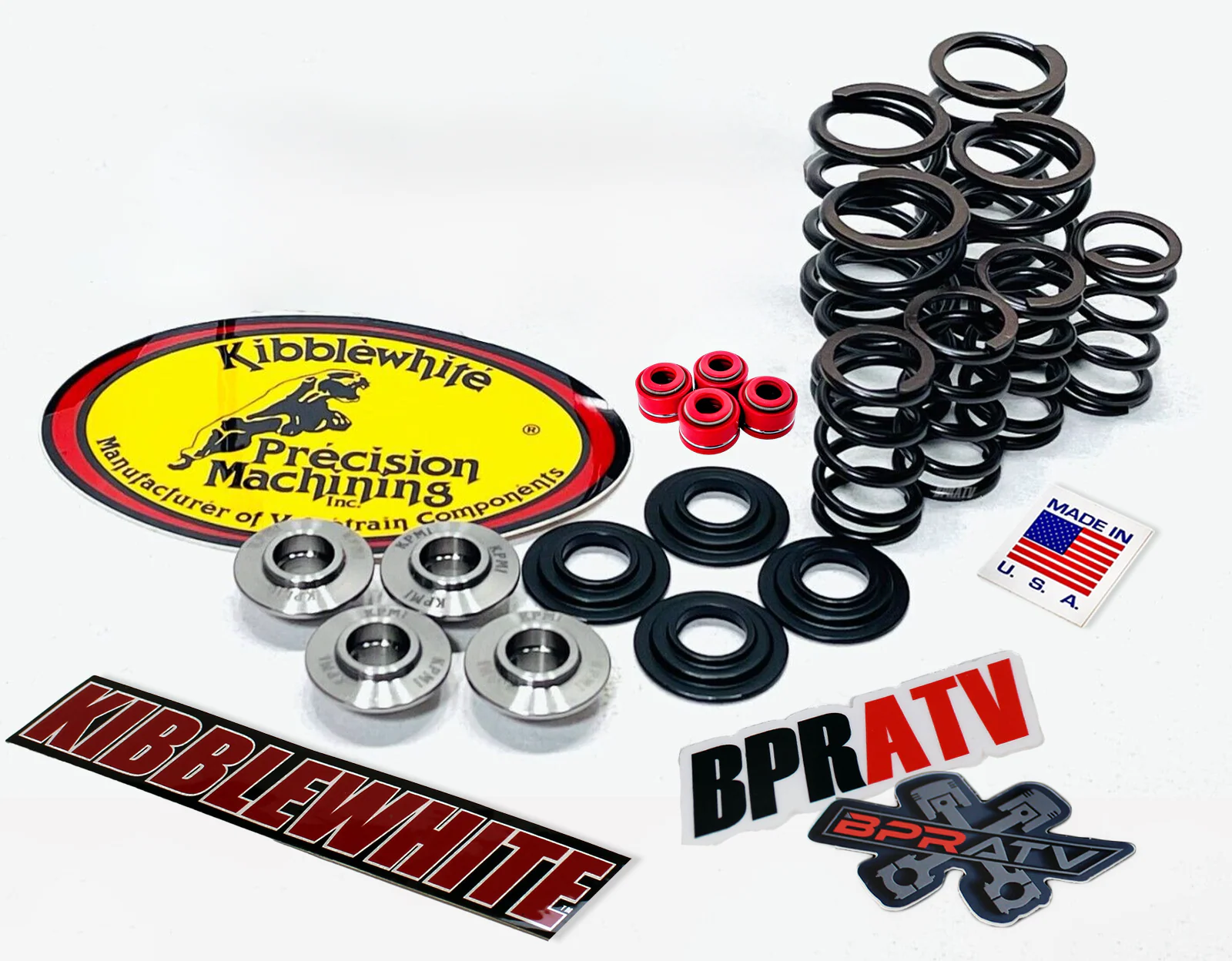 LTR450 Kibblewhite Valves Ti Springs Guides RED Viton Seals Head Rebuild Kit USA - Image 9