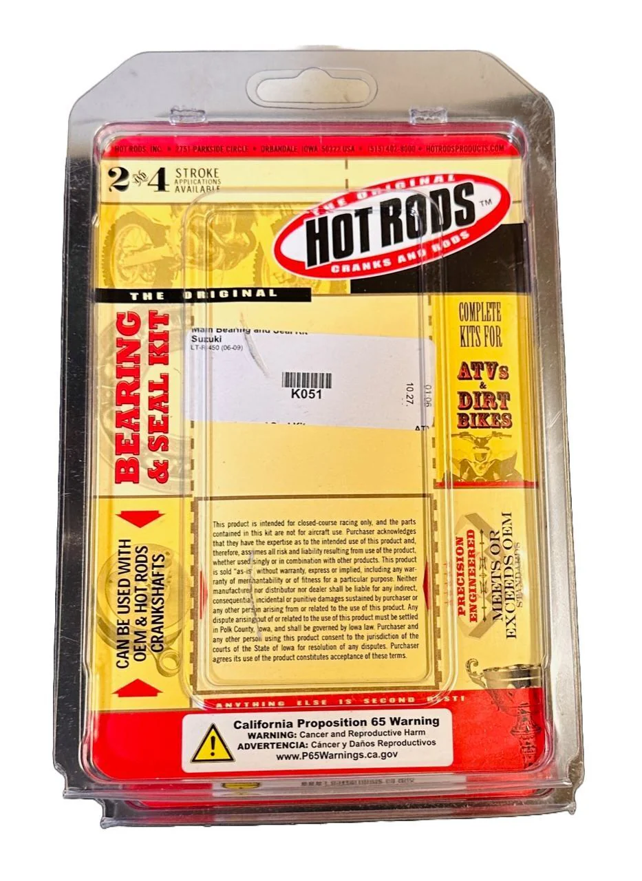 LTR450 LT-R 450 Hotrods Crank Bearings Hot Rods Crankshaft Main Bearing Kit - Image 3