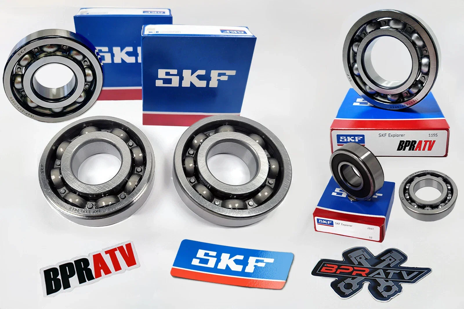 LTR450 LTR 450 Engine Motor Bearings SKF Aftermarket Bottom End Bearing Seal Kit - Image 6