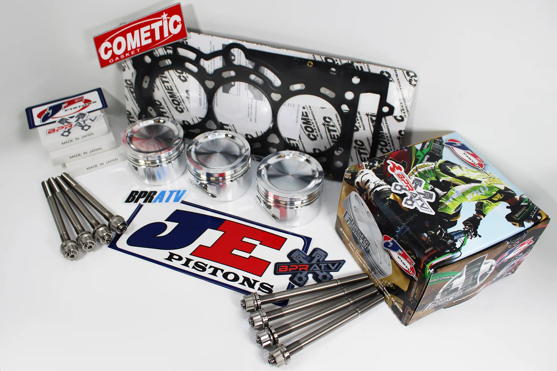 Maverick X3 Turbo JE Piston Kit Stock Bore 9.5:1 Cometic Titanium Head Stud Kit - Image 6