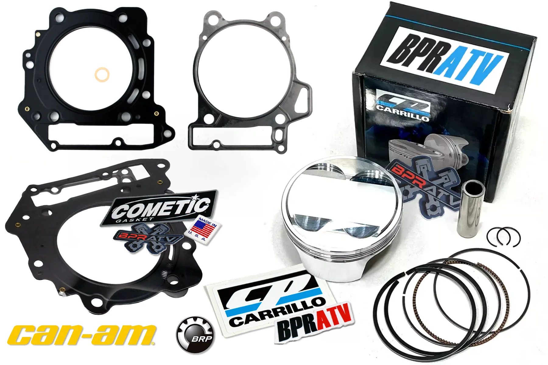 New CP Carrillo 97mm Piston Can Am DS450 13.6 Cometic Top End Gasket EFI XMX XXC - Image 2