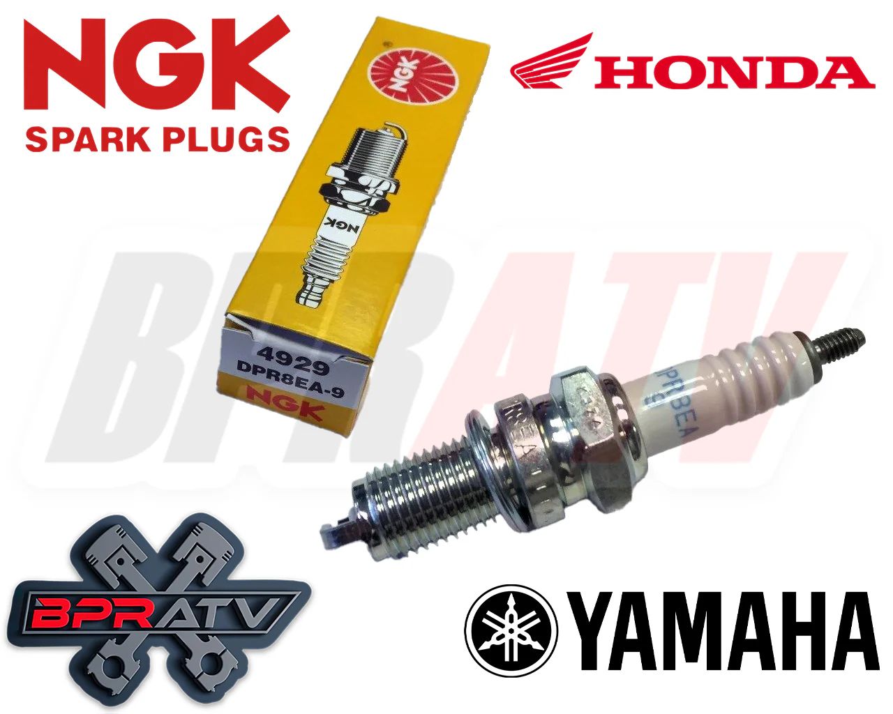 New NGK Spark Plug Part# DPR8EA-9 Yamaha Raptor Rhino Grizzly 660 XR650 XR600 - Image 3