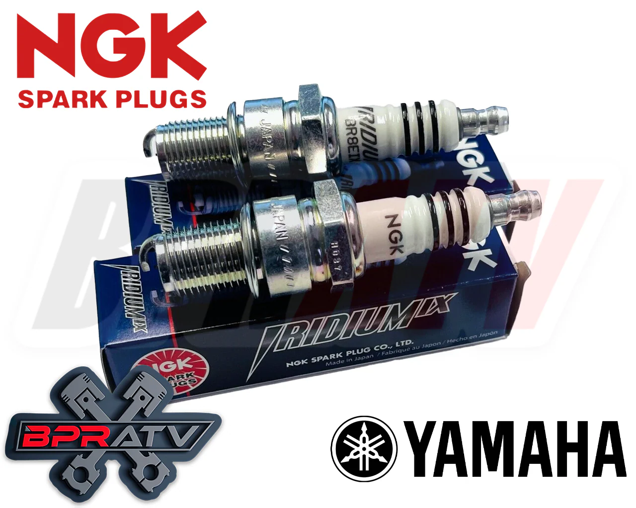 x2 NGK Laser Iridium 5044 Spark Plugs BR8EIX Yamaha Banshee 350 Blaster 200 PAIR - Image 2