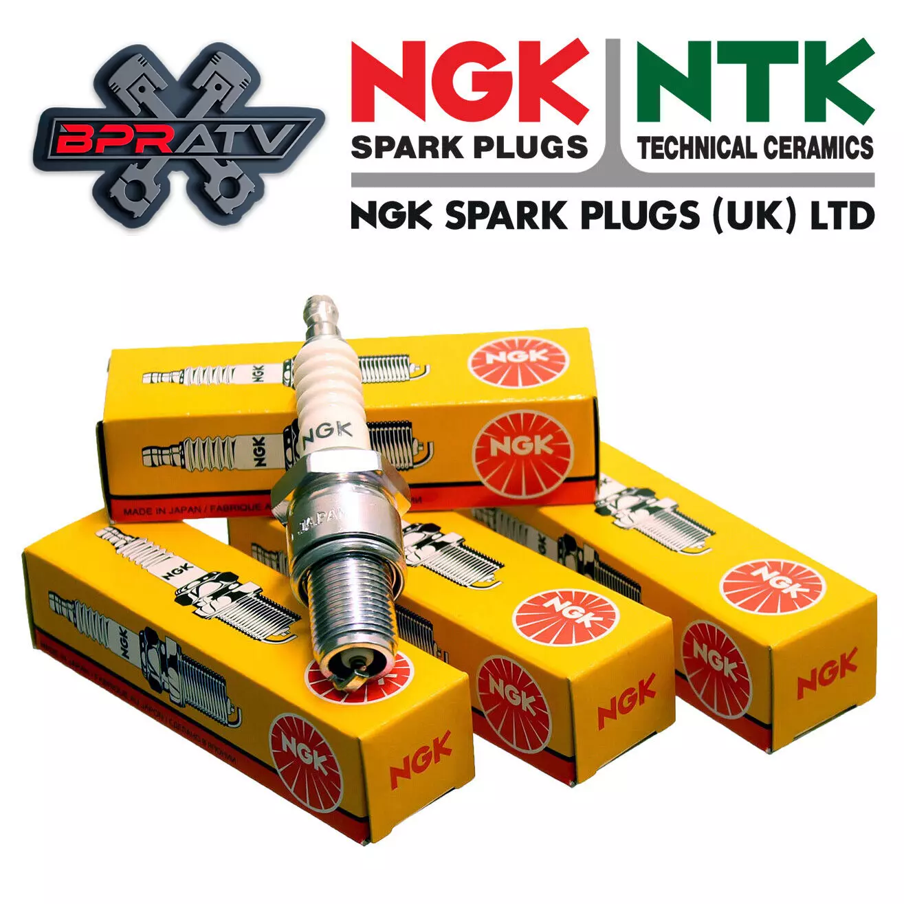 NGK Spark Plugs Suzuki GSX-R750 R600 R1100 R1000 R1300 HAYABUSA CR9E Set of Four - Image 3