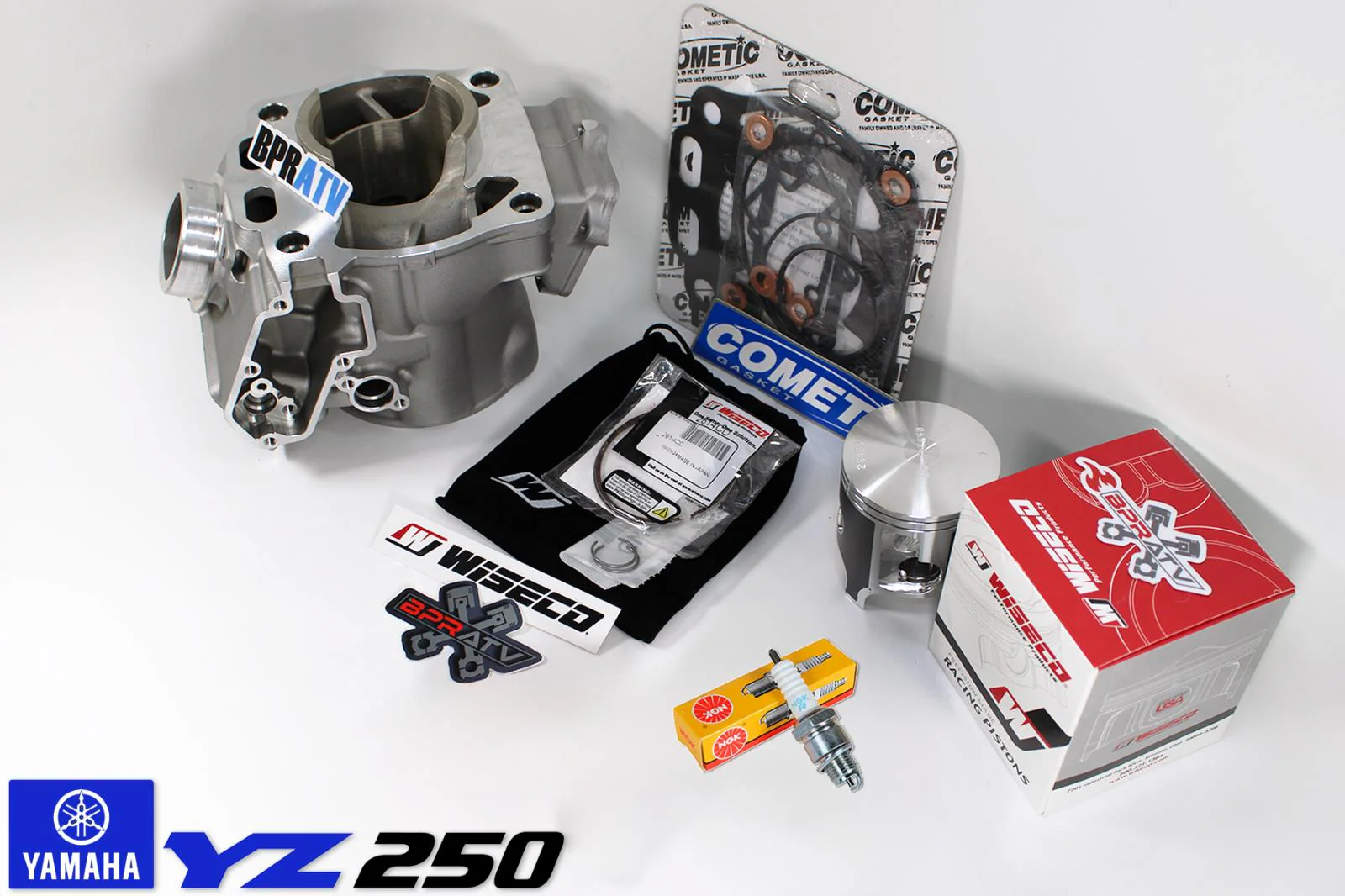 Nuevo Kit Reconstrucción Superior YZ250 66.4mm Nikasil Wiseco Cometic Bujía NGK - Image 4