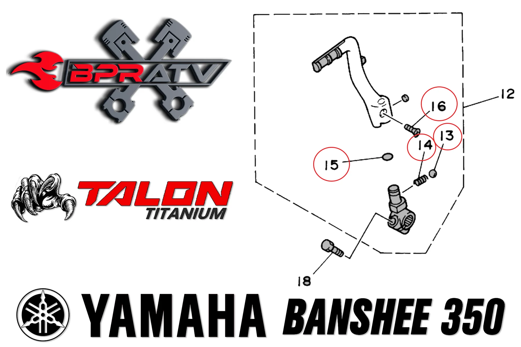 OEM Yamaha Banshee 350 Kickstarter Kick No Rattles Kicker Rebuild Kit Upgraded🔥 - Image 3