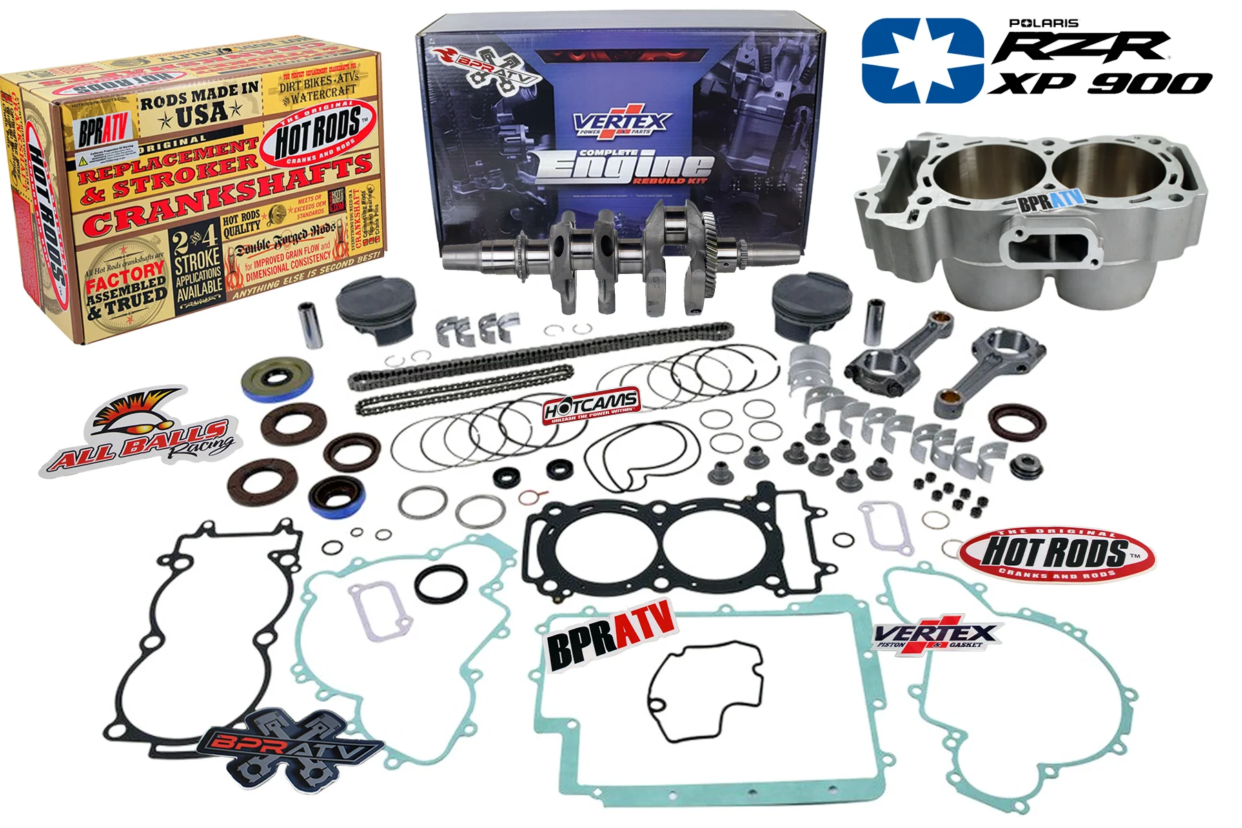 Polaris 2011 2012 RZR 900 XP4 Complete Engine Rebuild Kit Crank Cylinder Pistons - Image 4