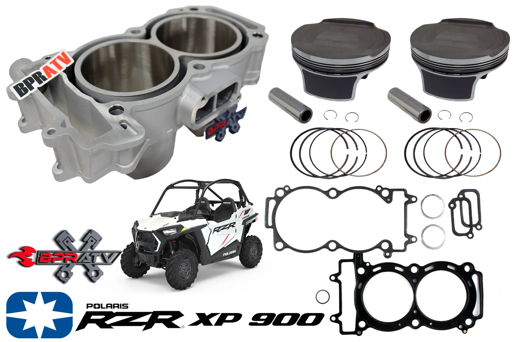 Polaris 2011-2014 RZR 900 XP4 Complete Cylinder Top End Rebuild Kit Engine Motor - Image 2