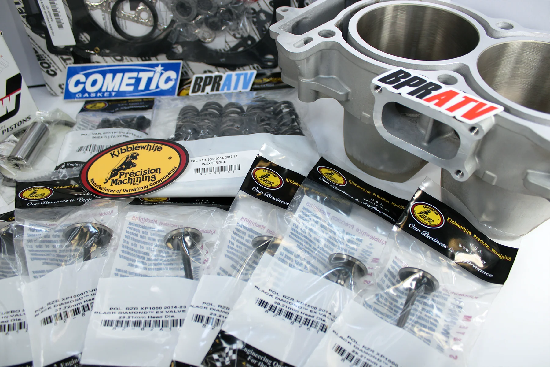 Polaris General 1000 Kibblewhite Valves Head Service Wiseco Pistons Cylinder Kit - Image 12