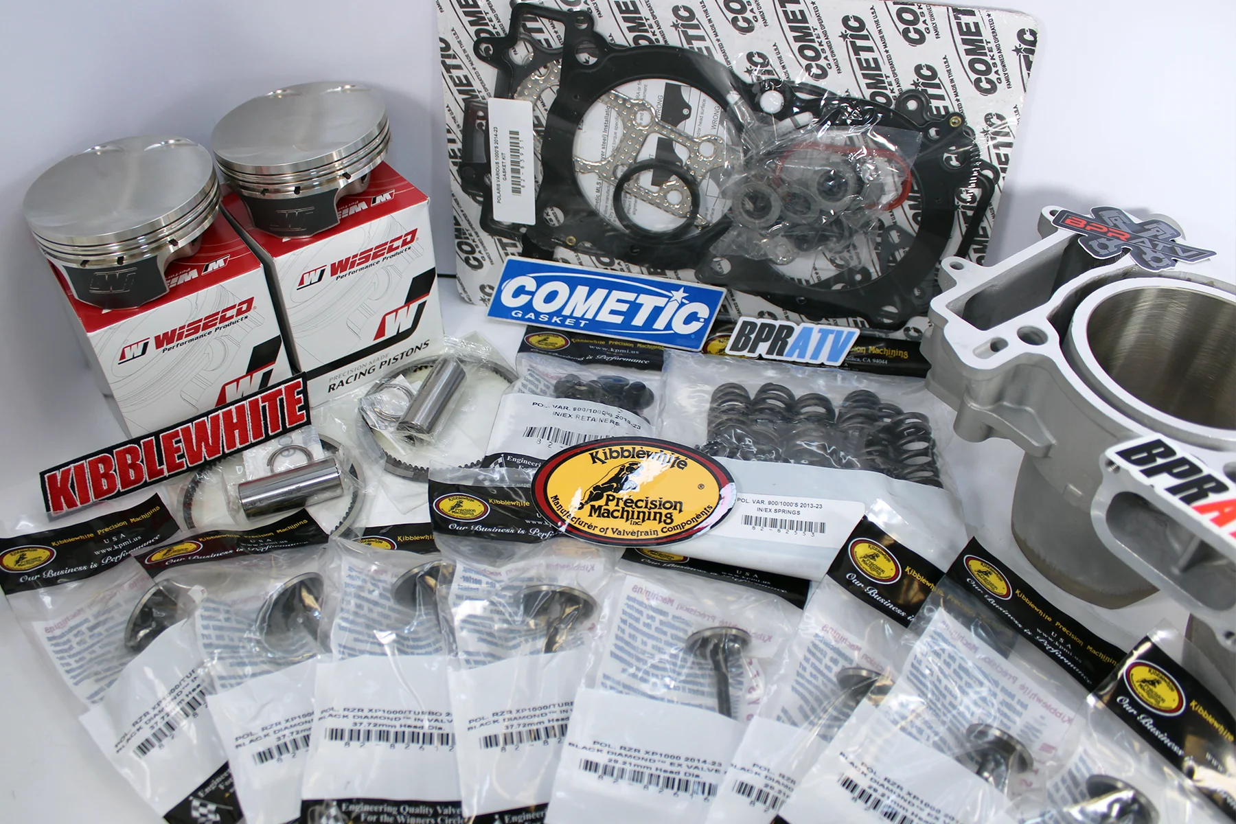 Polaris General 1000 Kibblewhite Valves Head Service Wiseco Pistons Cylinder Kit - Image 9