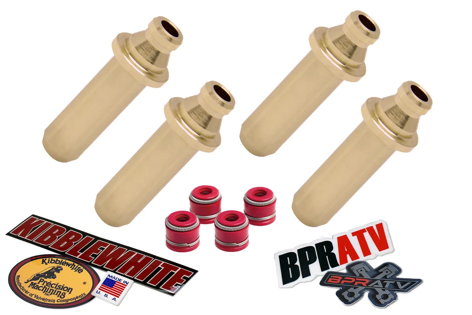 Polaris Outlaw 500 Kibblewhite Head Intake Exhaust Valve Guides RED Viton Seals - Image 18