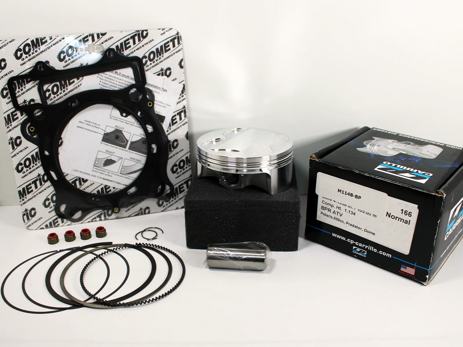 Polaris Outlaw Predator 500 105mm CP Piston Cometic Gasket Kit Kibblewhite Seals - Image 2