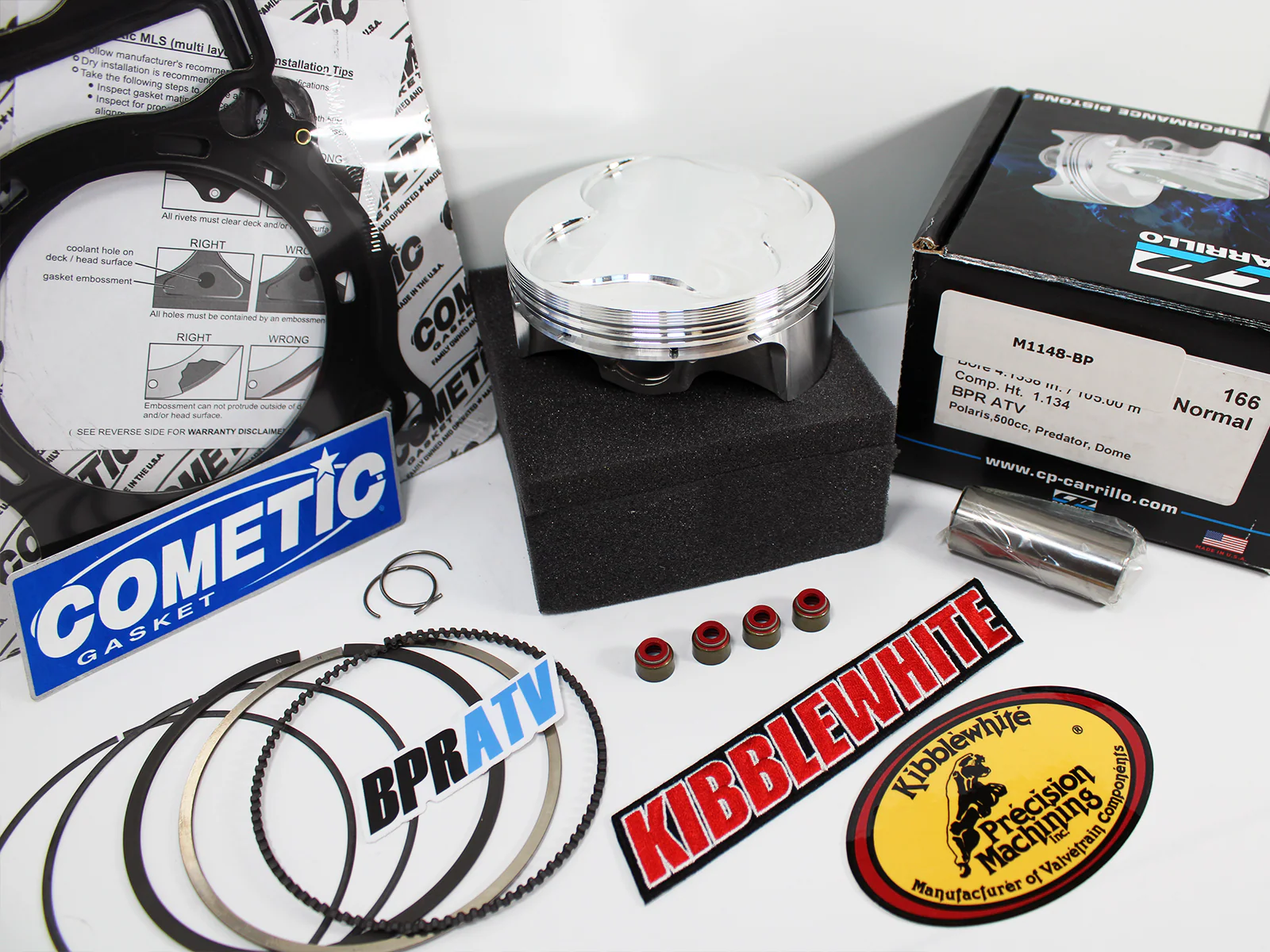 Polaris Outlaw Predator 500 105mm CP Piston Cometic Gasket Kit Kibblewhite Seals - Image 8