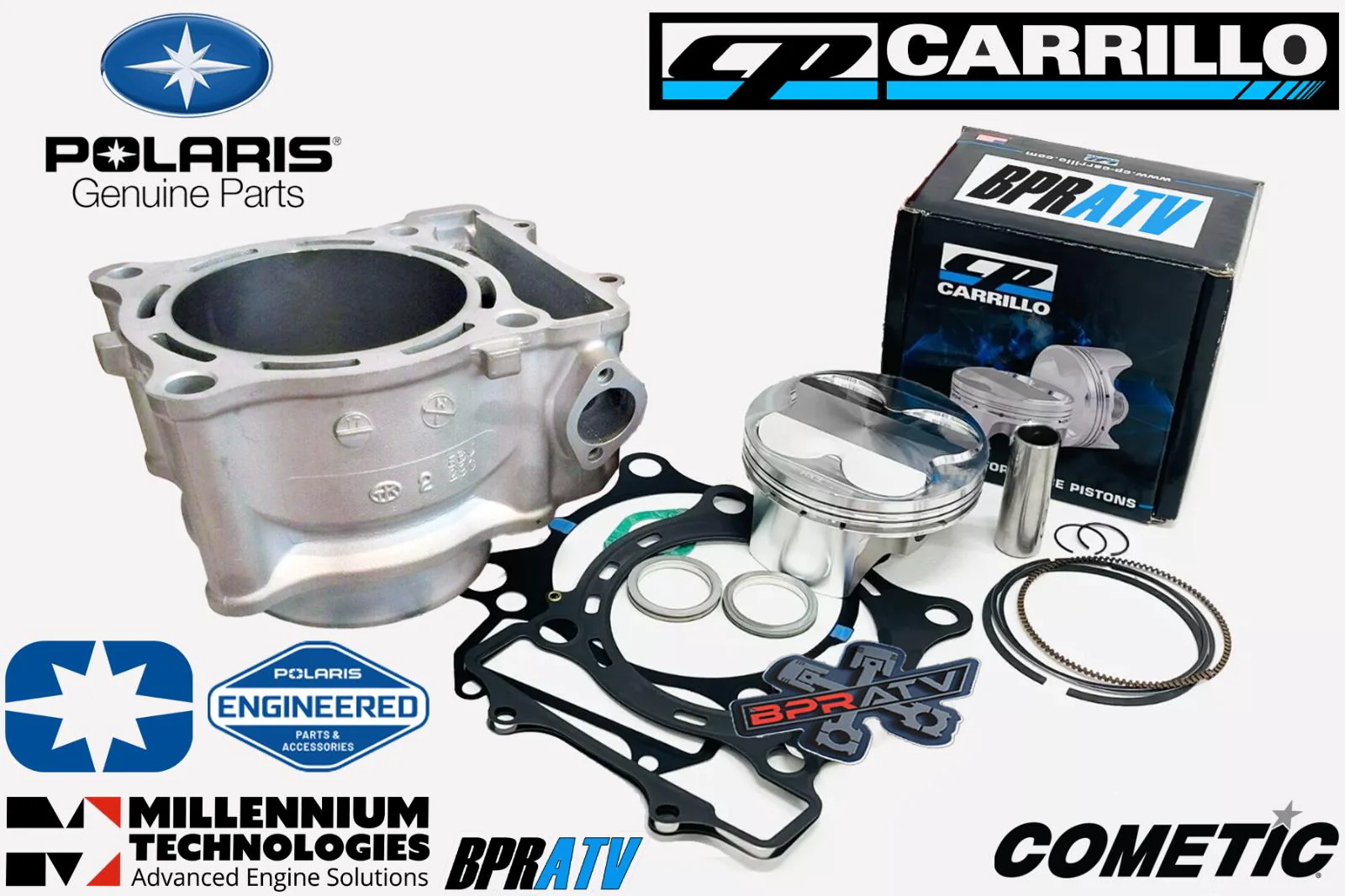 Polaris Predator 500 560cc Big Bore OEM Cylinder JE CP Piston Gasket Top End Kit - Image 2