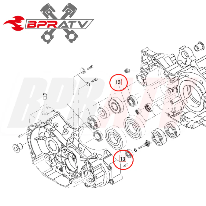 Polaris Predator 500 Crankshaft Main Bearing SKF Crank Bearing Upgrade 3089581 - Image 5