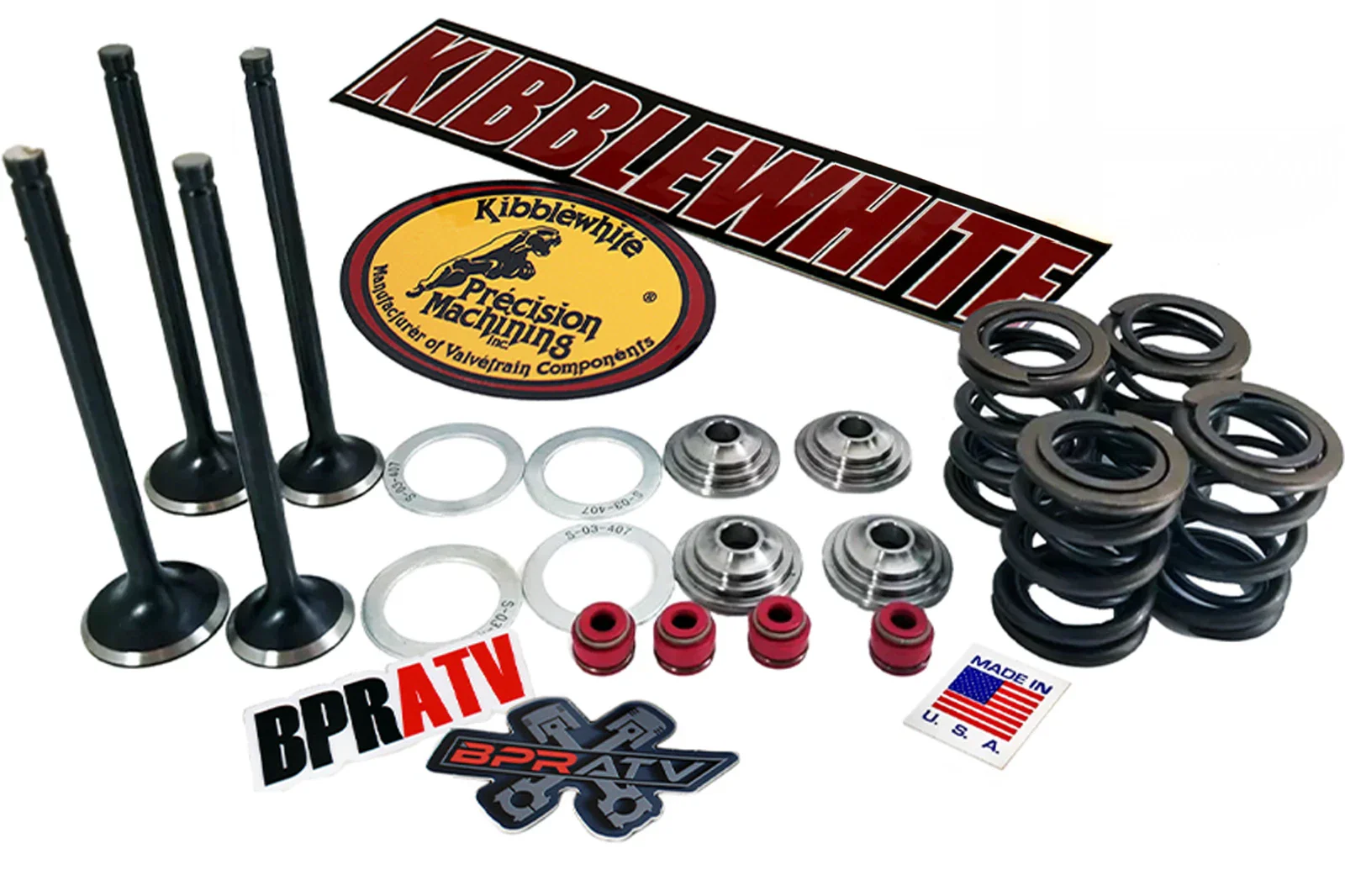 Polaris Predator 500 Kibblewhite Intake & Exhaust Valves Seals Titanium Springs