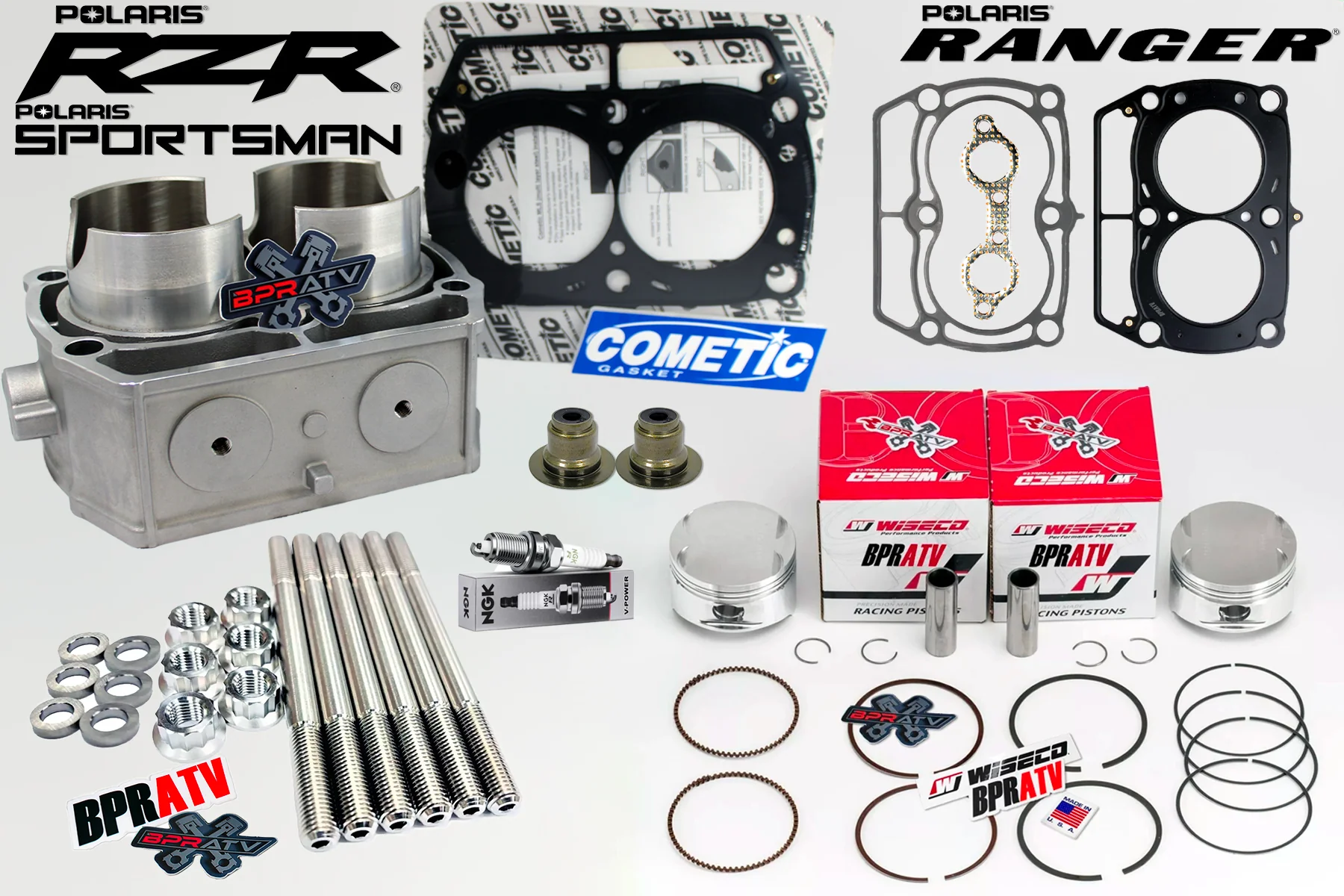 Polaris Ranger RZR Sportsman 800 Top End Rebuild Kit Cylinder Piston Gaskets Kit - Image 3
