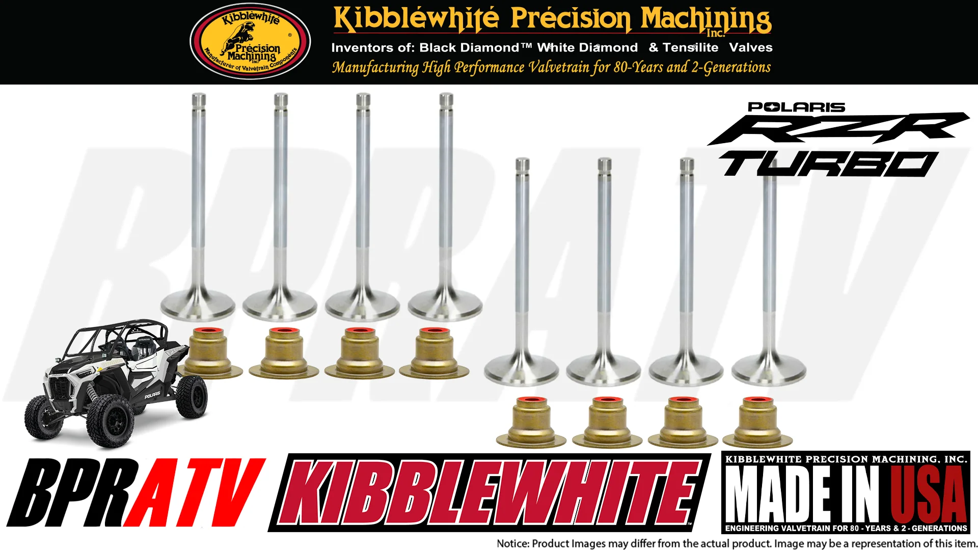 Polaris RZR 1000 (XP/Trail S) XP Turbo Kibblewhite Precision Valve Kit RED Seals - Image 17