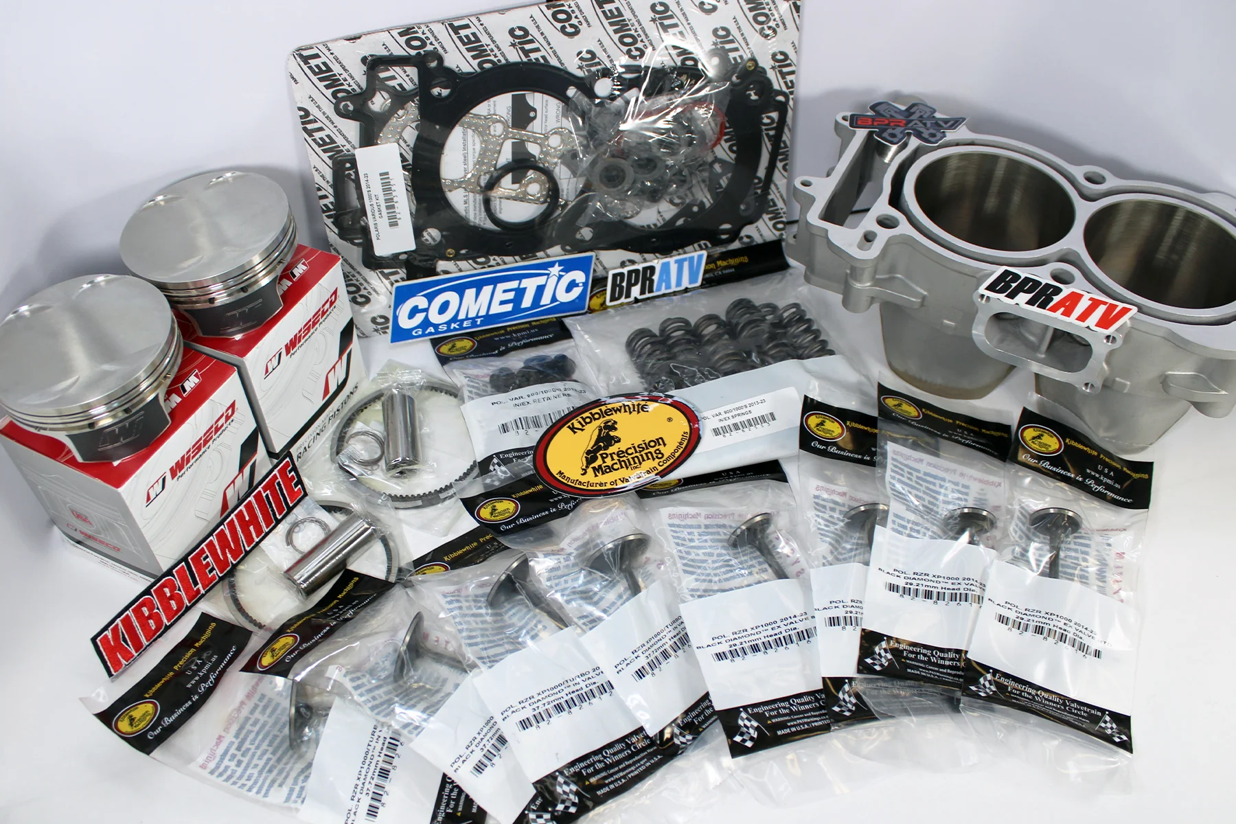 Polaris RZR RS1 EPS Kibblewhite Valves Head Wiseco Pistons Cylinder Top End Kit - Image 4