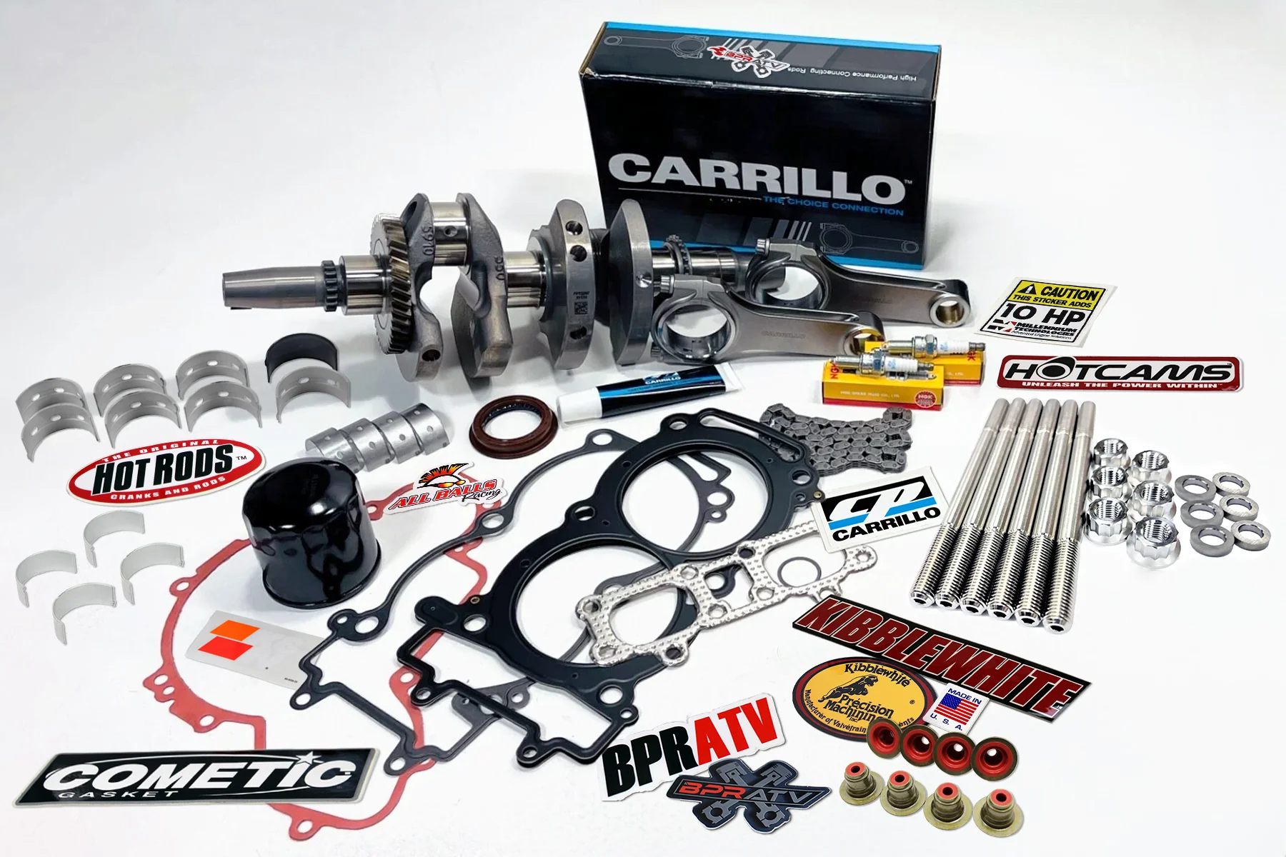 Polaris RZR Turbo & S Crank CP Carrillo Heavy Duty Rods Motor Gaskets NGK Kit US - Image 18