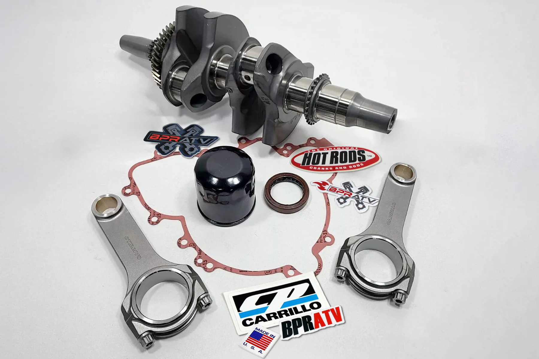 Polaris RZR Turbo & S Crank CP Carrillo Heavy Duty Rods Motor Gaskets NGK Kit US - Image 2