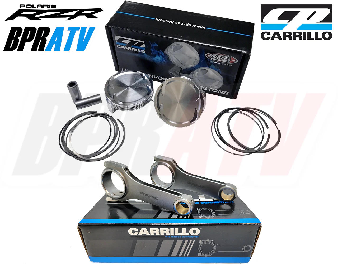 Polaris RZR XP 4 900 XP900 93mm 11.5:1 CP Carrillo Piston Set Connecting Rod Kit - Image 4
