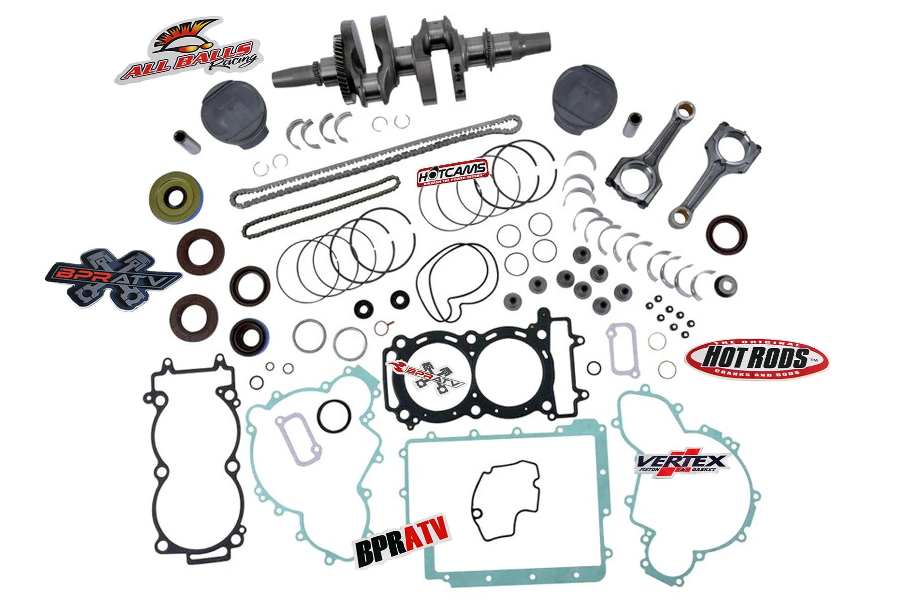 Polaris RZR XP 900 Complete Engine Rebuild Kit Crank Cylinder Pistons '2011-2012 - Image 9