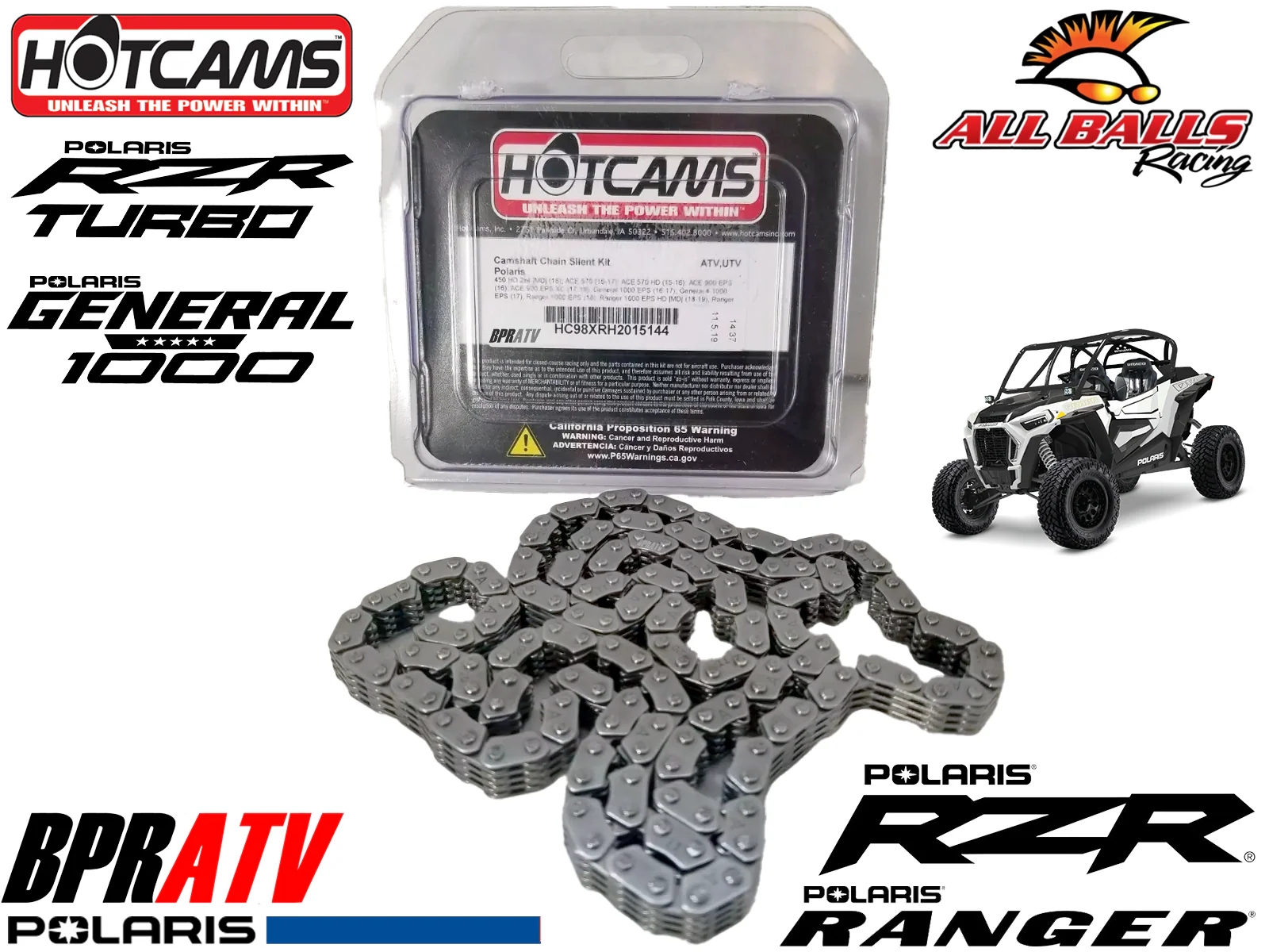 Polaris XP1000 RZR1000 Ranger1000 RZR XP Turbo Hot Cams Cam Chain HC98XRH2015144 - Image 20