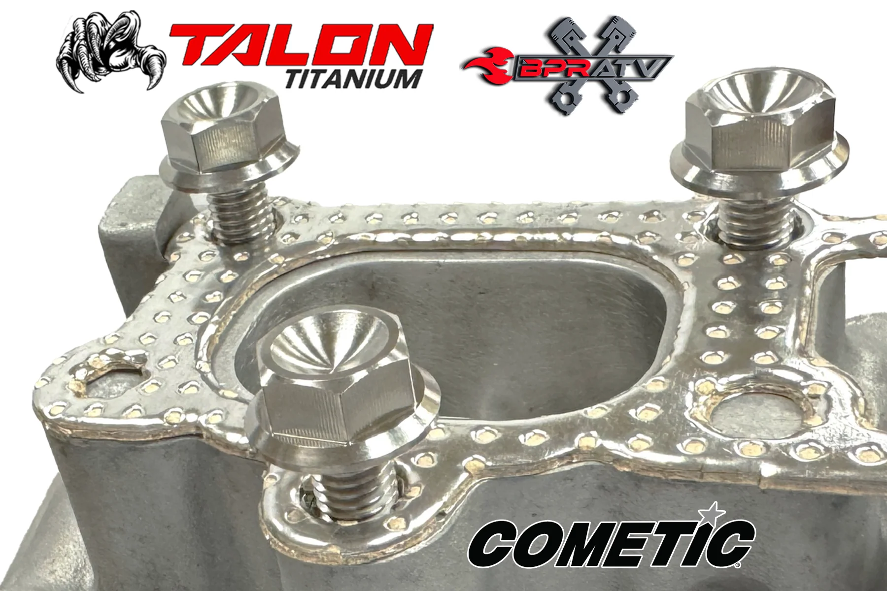 Premium Titanium Exhaust Manifold Bolts & Cometic Gasket for Polaris RZR XP 1000 - Image 3