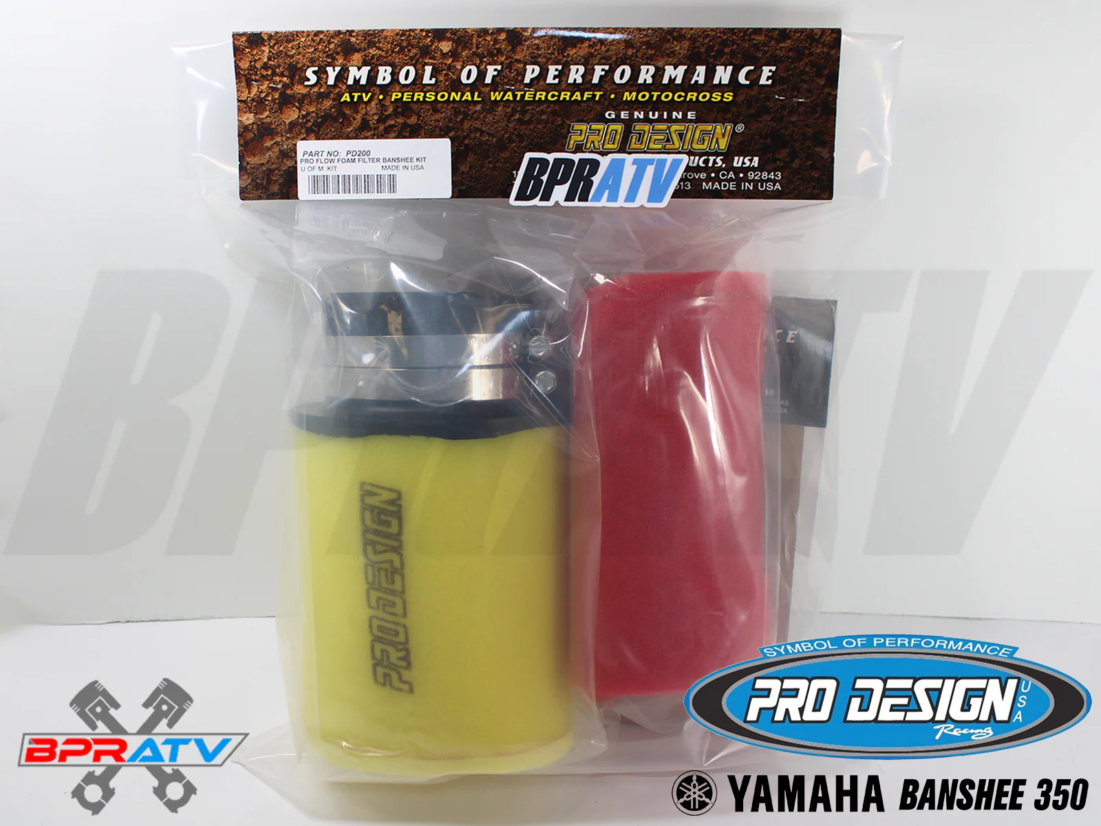 Pro Design Pro Flow Foam Air Filter Intake Box Kit Yamaha Banshee YFZ 350 - Image 14