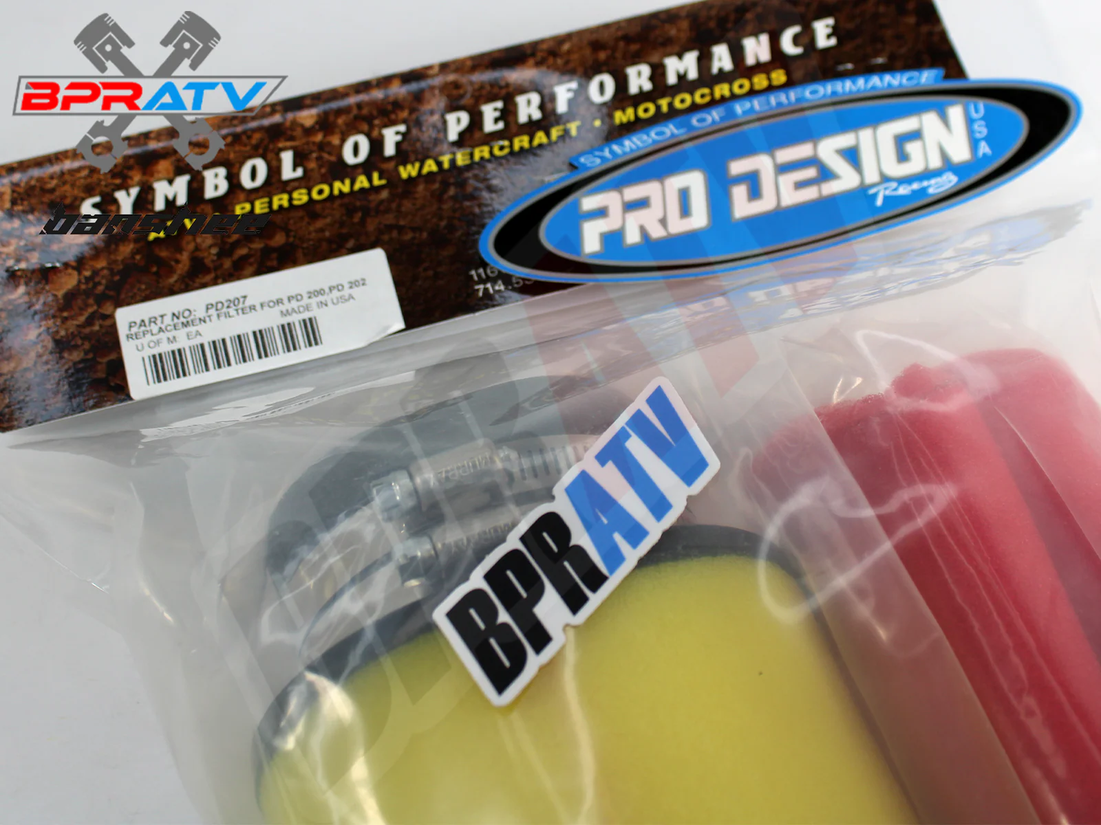 Pro Design Pro Flow Foam Air Filter Intake Box Kit Yamaha Banshee YFZ 350 - Image 18