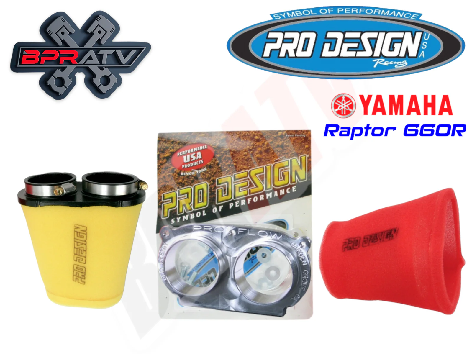 Pro Design Pro Flow Foam Air Filter Intake PWR Kit PD205 Yamaha Raptor 660 660R - Image 3