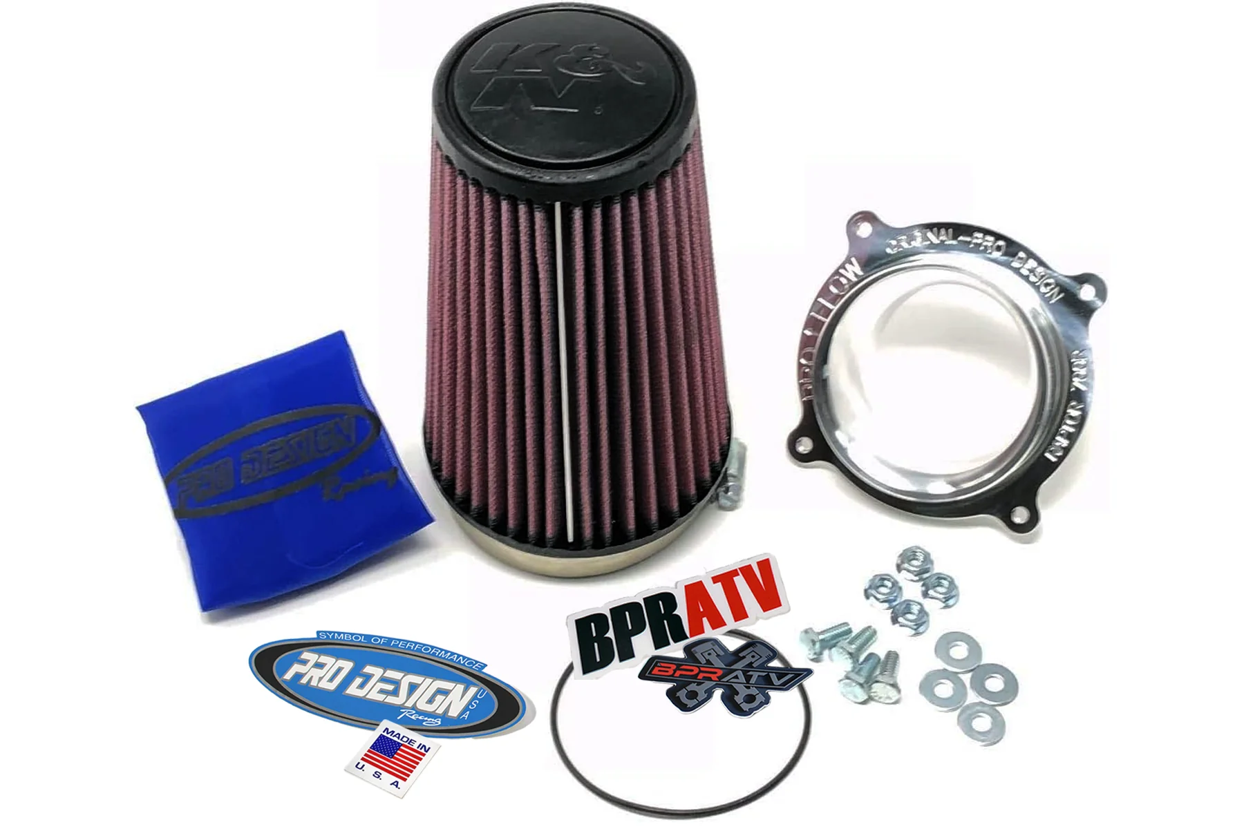 Pro Design Pro Flow K&N Air Filter Intake Kit 06-25 Yamaha Raptor 700 700R PD234 - Image 9