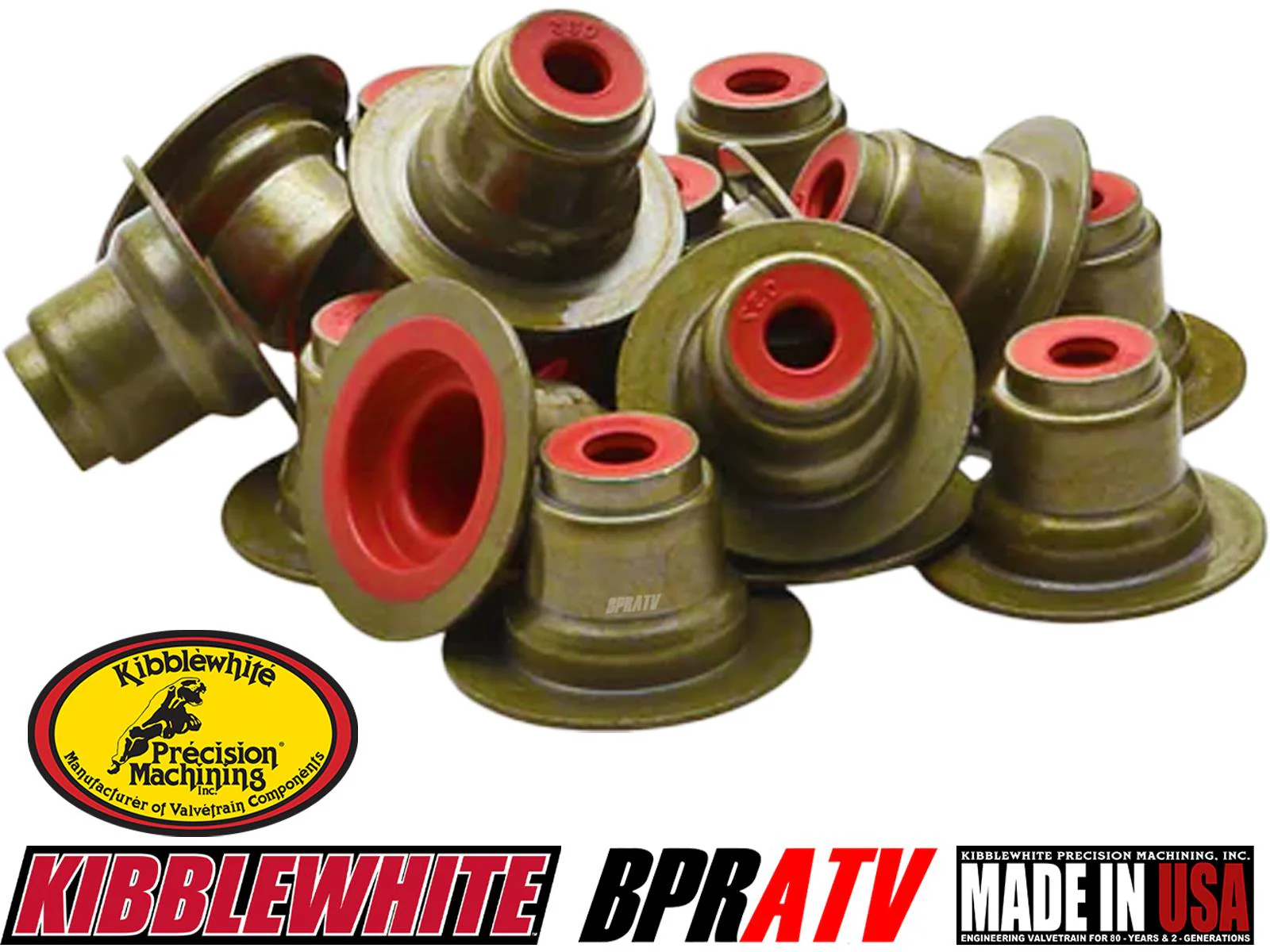 Polaris XP 900 1000 Kibblewhite RED Viton Valve Guide Stem Seals Complete Set 8 - Image 11