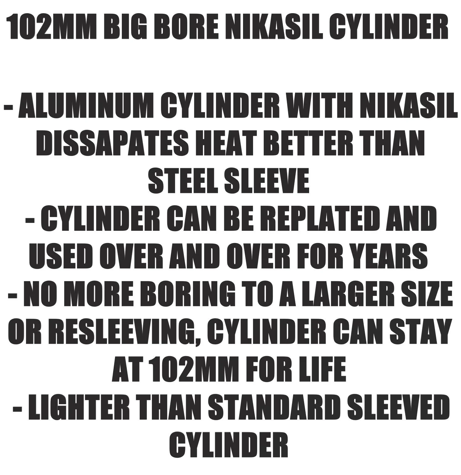 Raptor 660 102mm Big Bore NIKASIL Cylinder Reusable NO SLEEVE 686cc Top End Kit! - Image 9