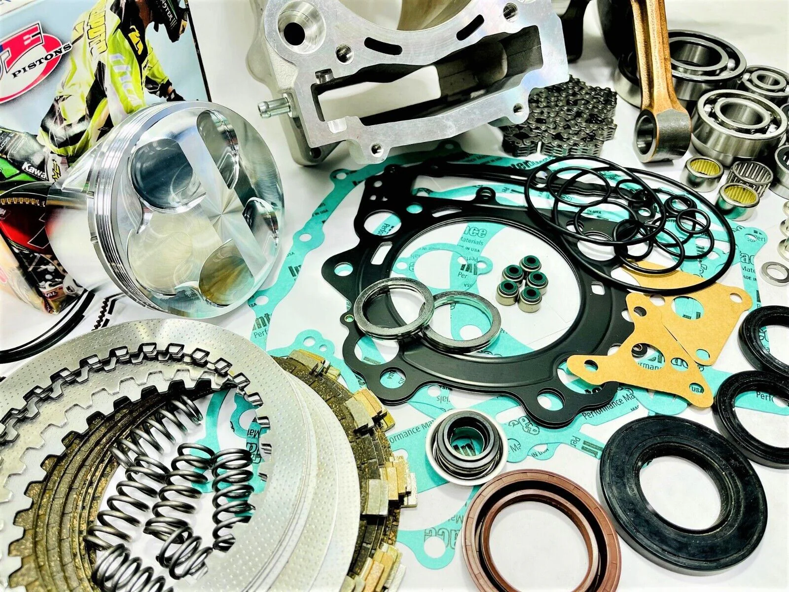 Raptor 660 Rebuild Kit Top Bottom End Replacement Motor Engine Hotcam Valves - Image 5