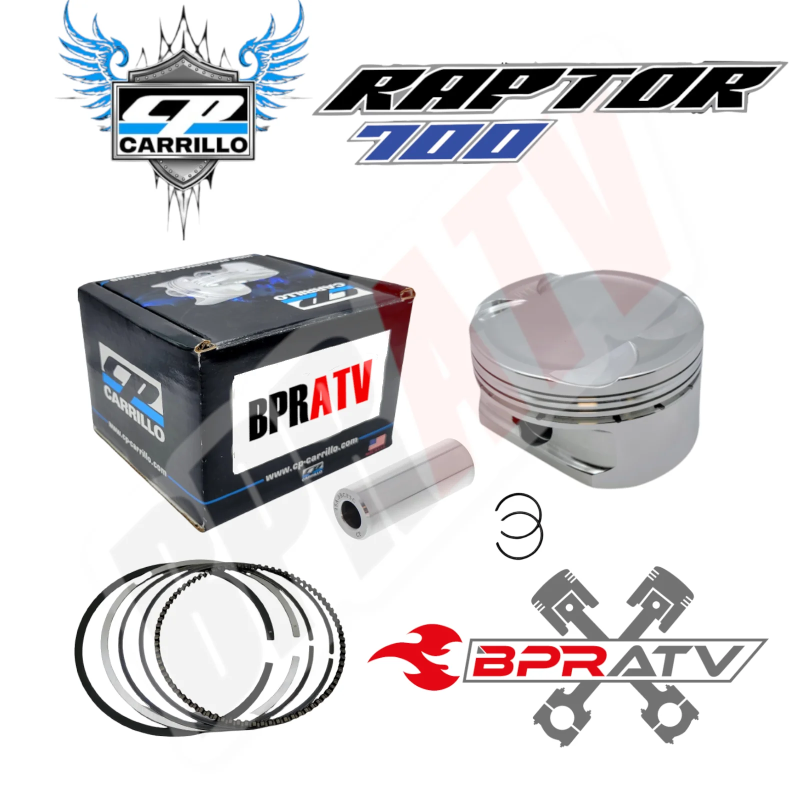 Raptor 700R YFM700 102mm Stock Standard Bore Cylinder 11:1 CP Piston Top End Kit - Image 9