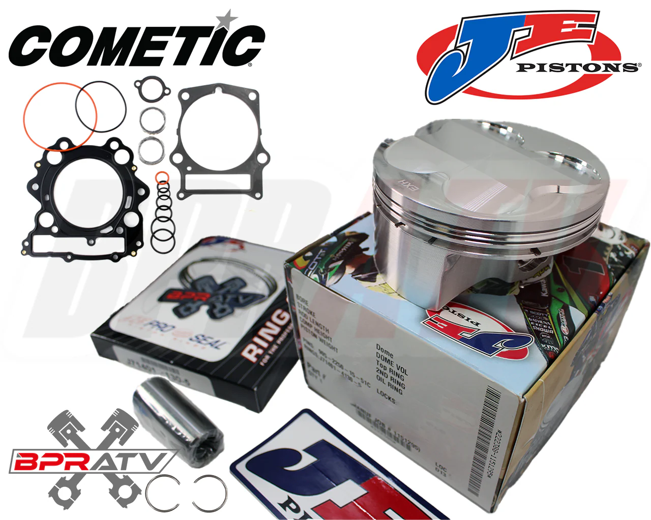 Raptor Rhino Grizzly 660 102mm 686cc Big Bore 12:1 JE Piston Cometic Gasket Kit