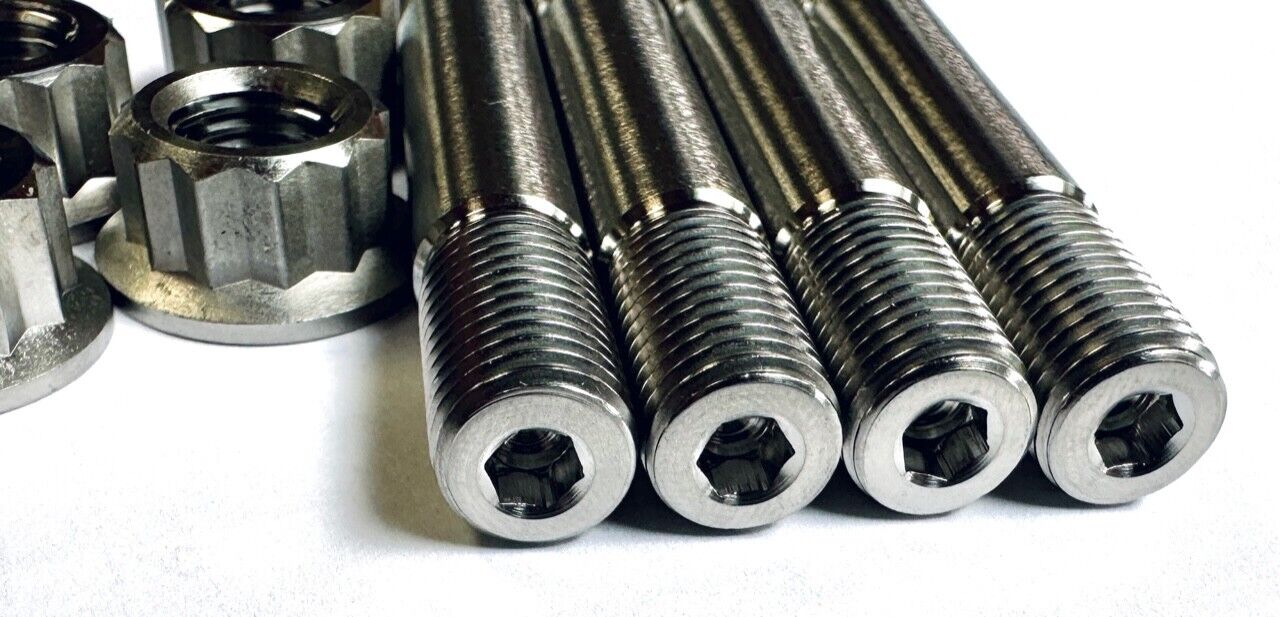 Raptor Warrior 350 Cylinder Head Stud Bolts TITANIUM Studs Nuts HD Bolt Kit NEW! - Image 3