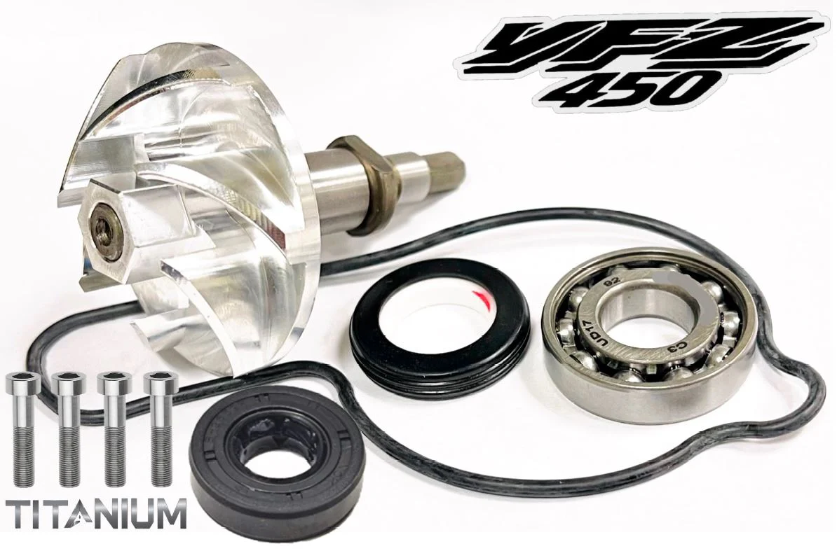 Replace YFZ450 YFZ 450 Water Pump Impeller Billet Gear Shaft Complete Redo Kit