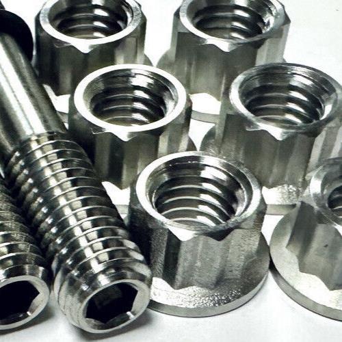 Rhino 700 TITANIUM Exhaust Studs Nuts Ti Head Pipe Stud Nut Donut Gasket Kit - Image 3