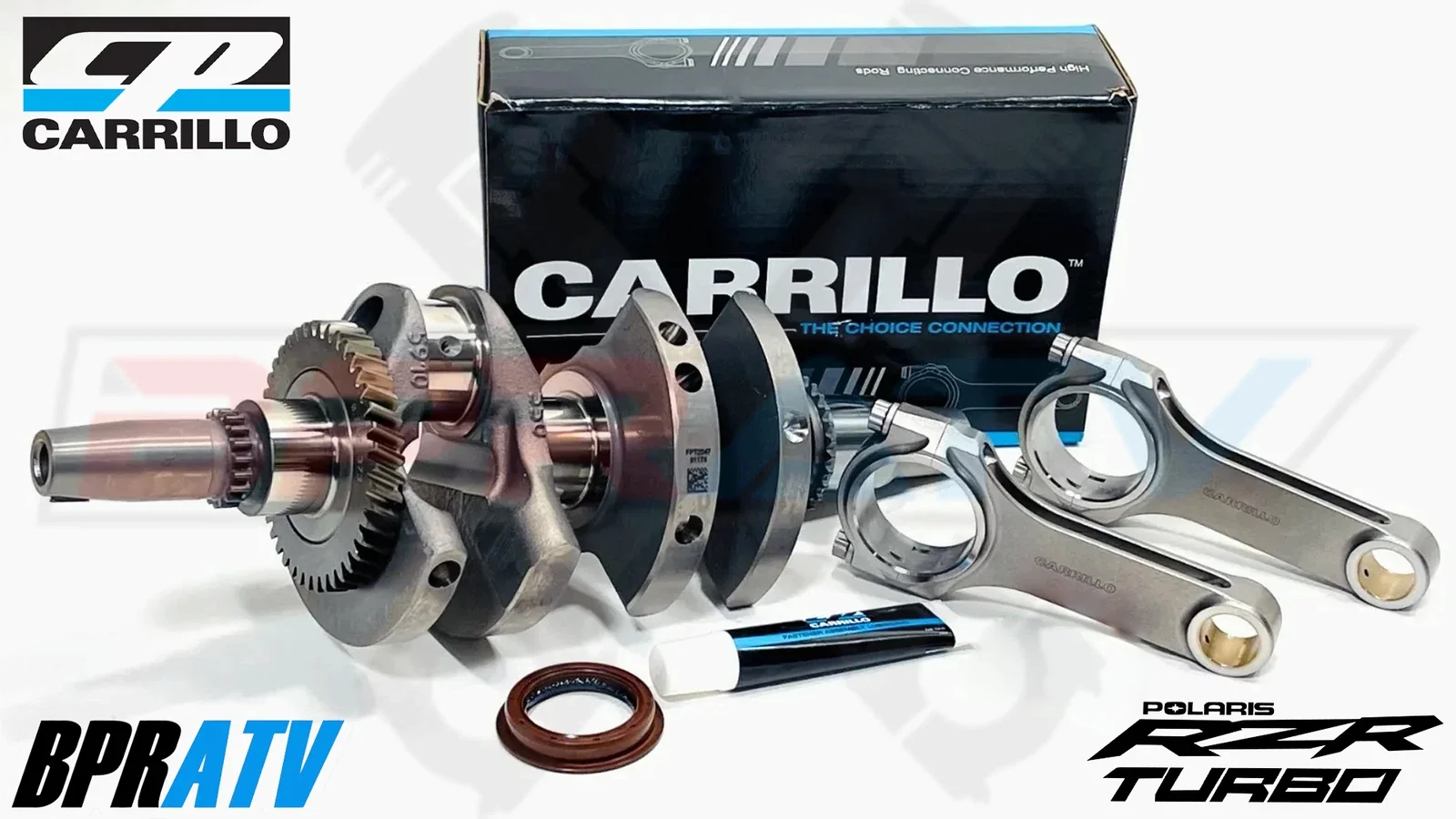 RZR XP Turbo Complete Bottom End Engine Rebuild Kit Gaskets Ti Studs Rods Crank! - Image 4