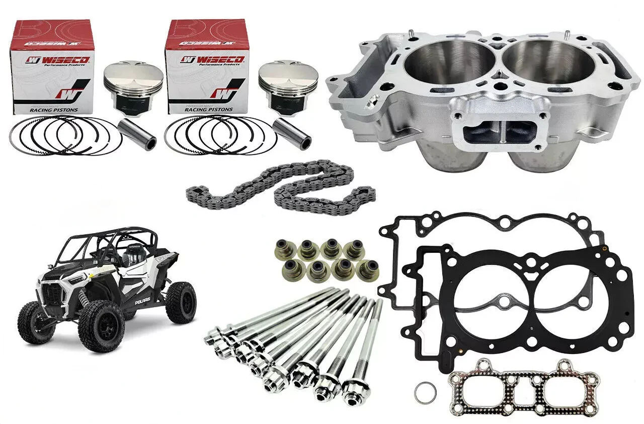 RZR XP Turbo S S4 OEM Cylinder Wiseco Pistons Complete Top End Assembly Stud Kit - Image 22
