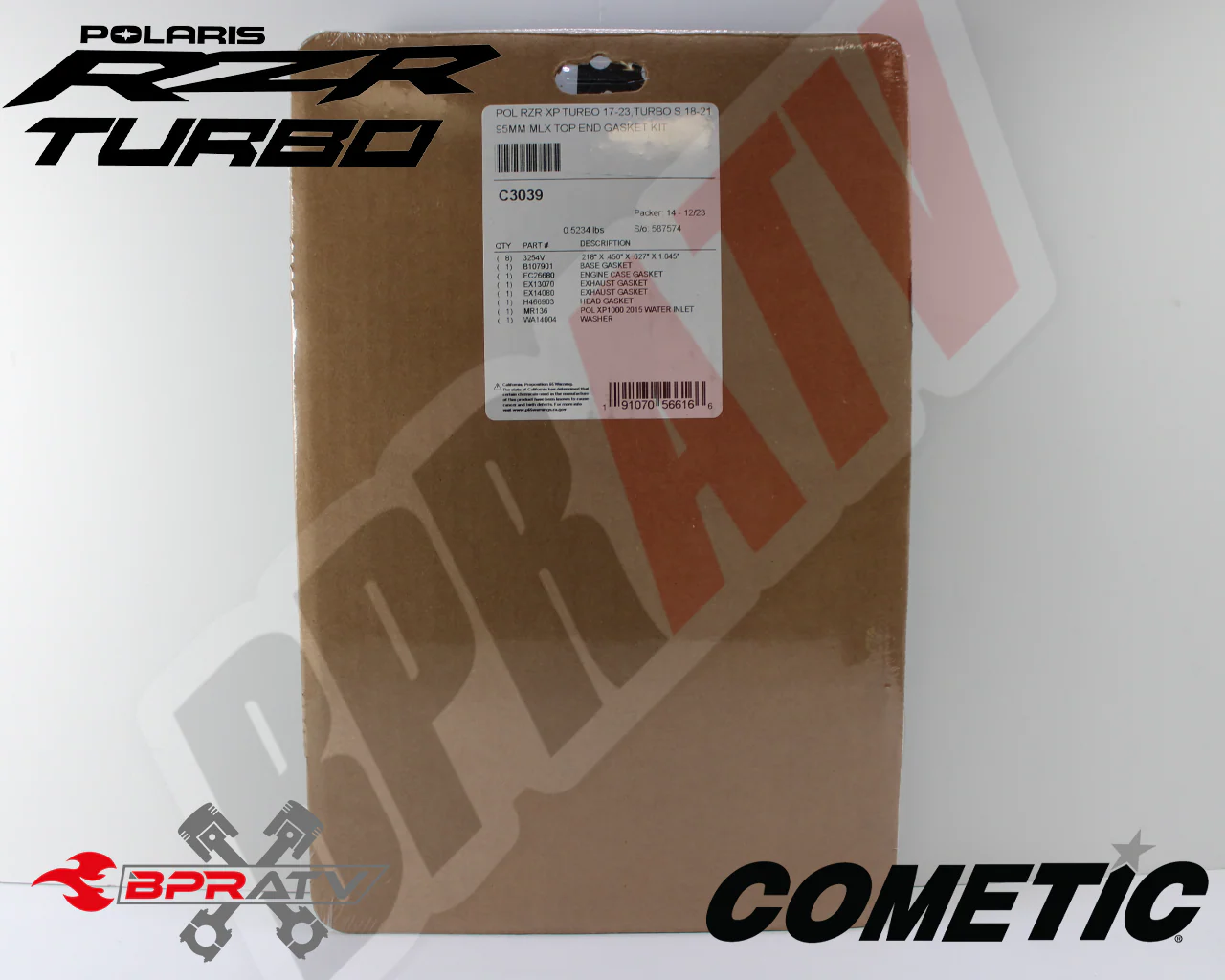RZR XP XPT TURBO OEM Bore Cometic Top End Gasket MLX + Kibblewhite Head Stud Kit - Image 6