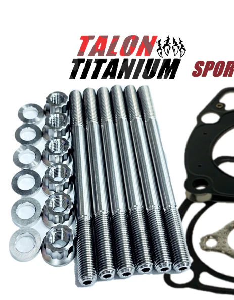 RZR800 RZR 800 Head Studs Bolts Stud Cylinder Head Top End Gasket Kit Titanium