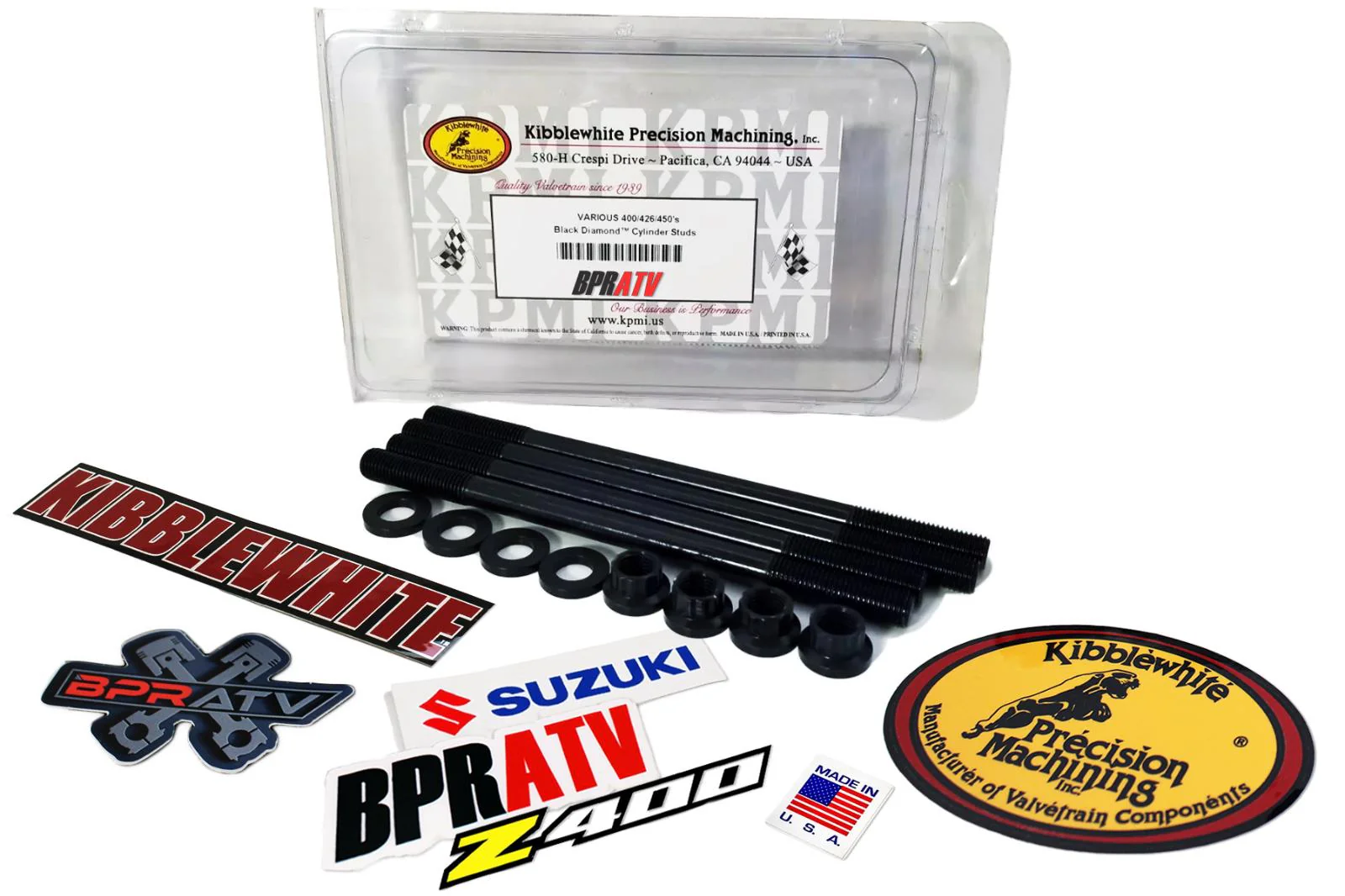 Suzuki DRZ400 LTZ400 KFX 400 Kibblewhite KPMI Heavy Duty Head Studs Cylinder Kit - Image 3