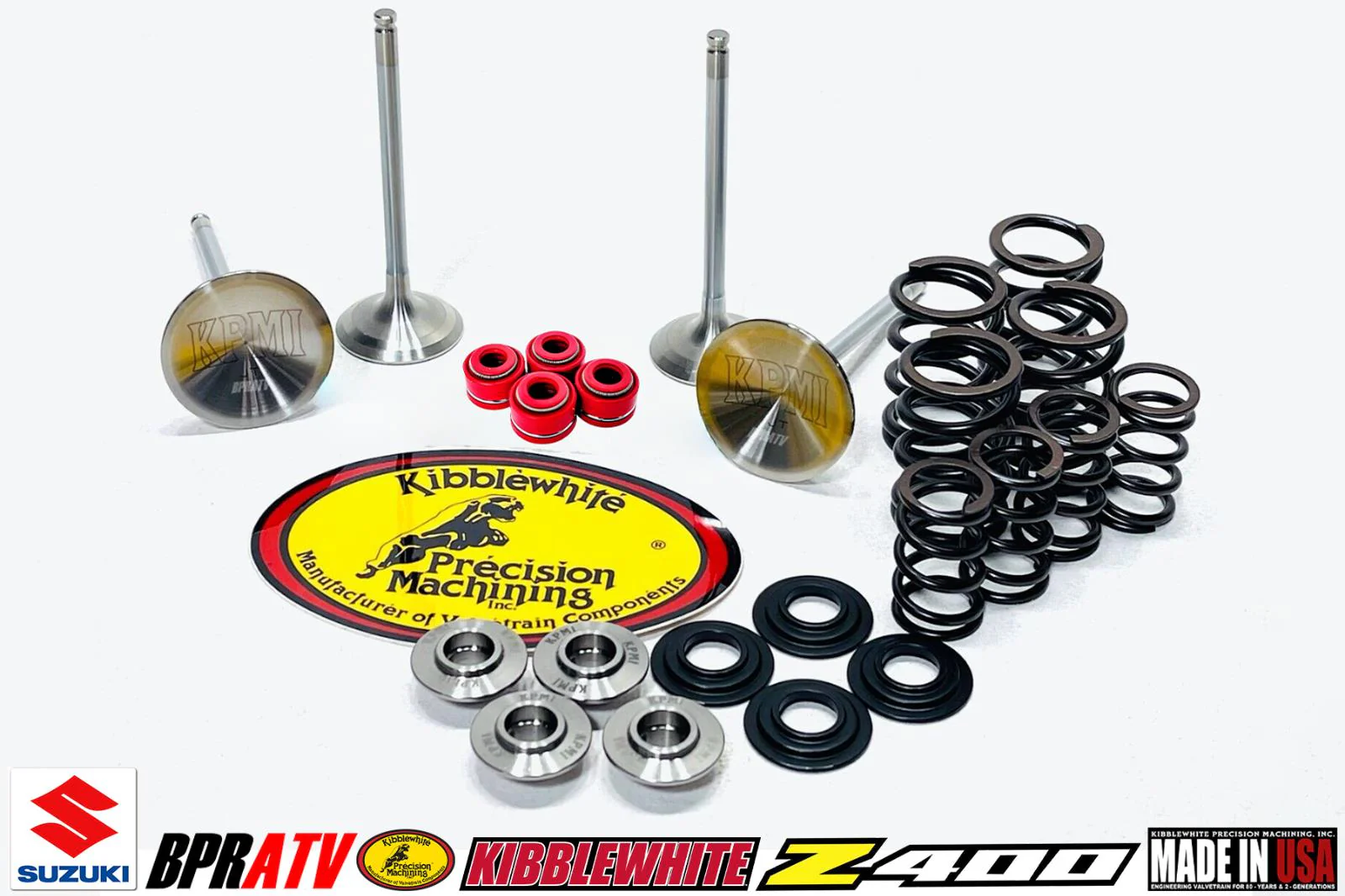 Suzuki DRZ400 Z400 Kibblewhite White Diamond Valves Titanium Spring Kit Red Seal - Image 3